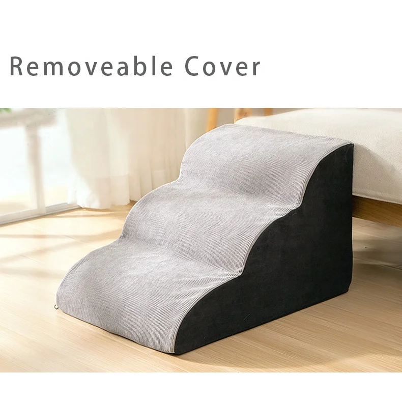 Durable High Quality Removeable Sustainable Pet Steps Stairs Practical Non Slip Foam Pet Stairs for Bed