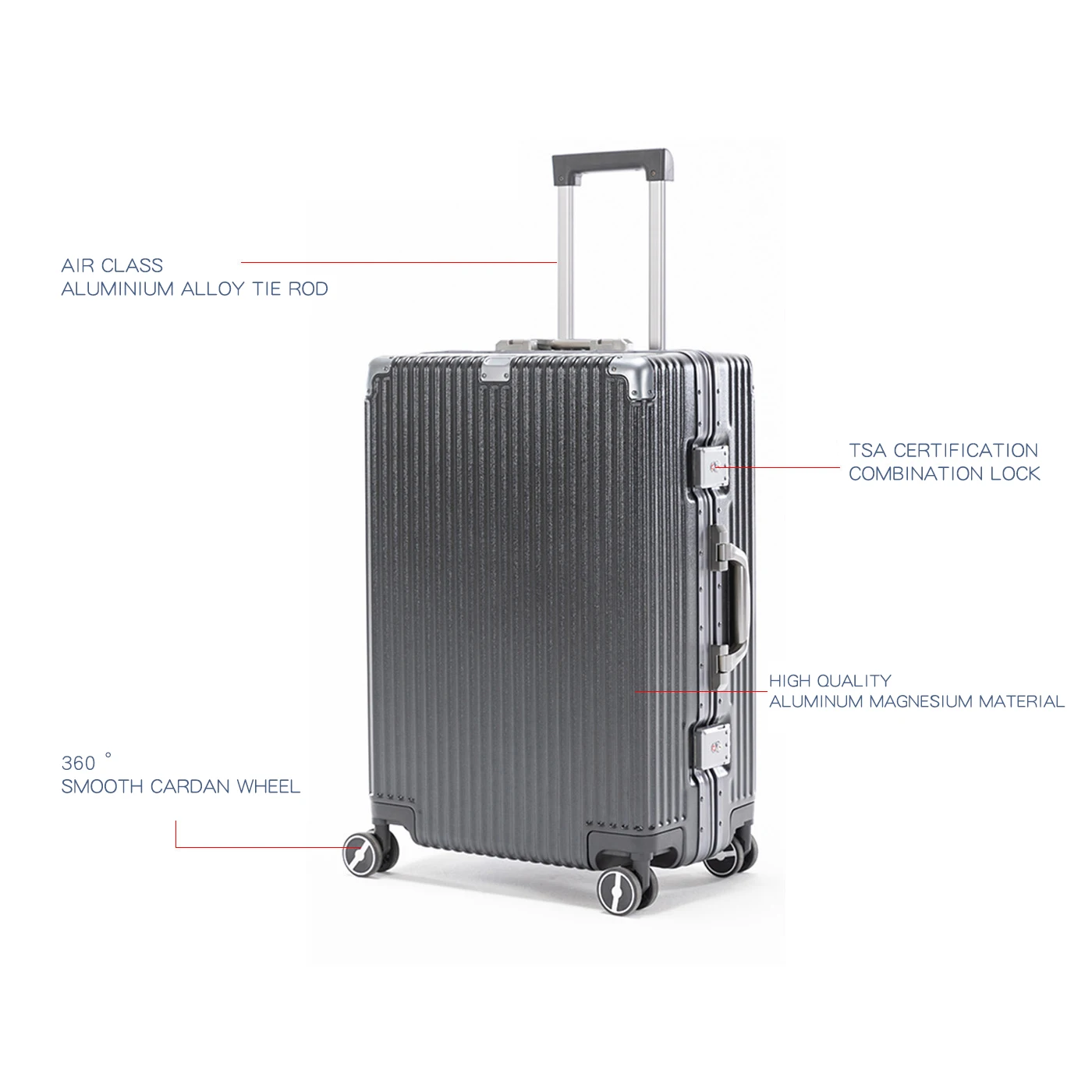 High Quality 26-Inch Trolley Bag Luggage Set with Spinner Caster Unisex Luggage Set
