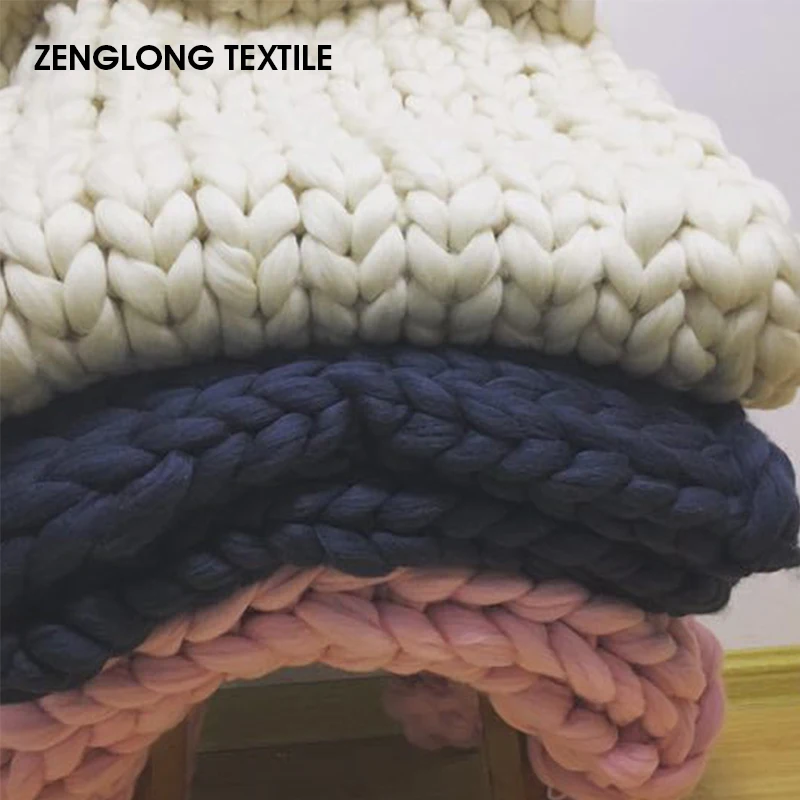 ZENGLONG текстиль 66s 100% мериносовая шерсть мягкая крупная необычная пряжа оптовая продажа одеяло ручной вязки супер
