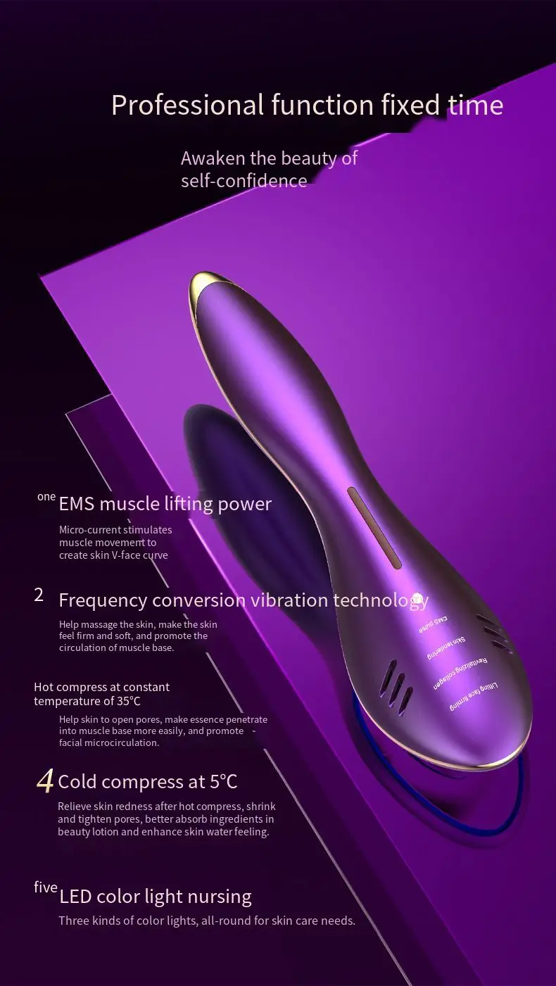 2022 New Hot Sale Personal Portable Radio Frequency Apparatus EMS Facial Lifting Anti-wrinkle Home Beauty Apparatus