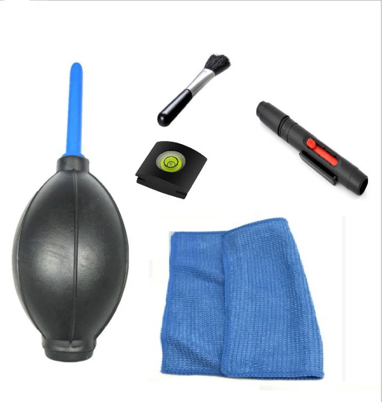 Factory Wholesale Cheap Practical 5 in 1 (Brush Pen/cloth/blower) Camera Lens Cleaning Kit Set for All DSLR Digital Video Camera