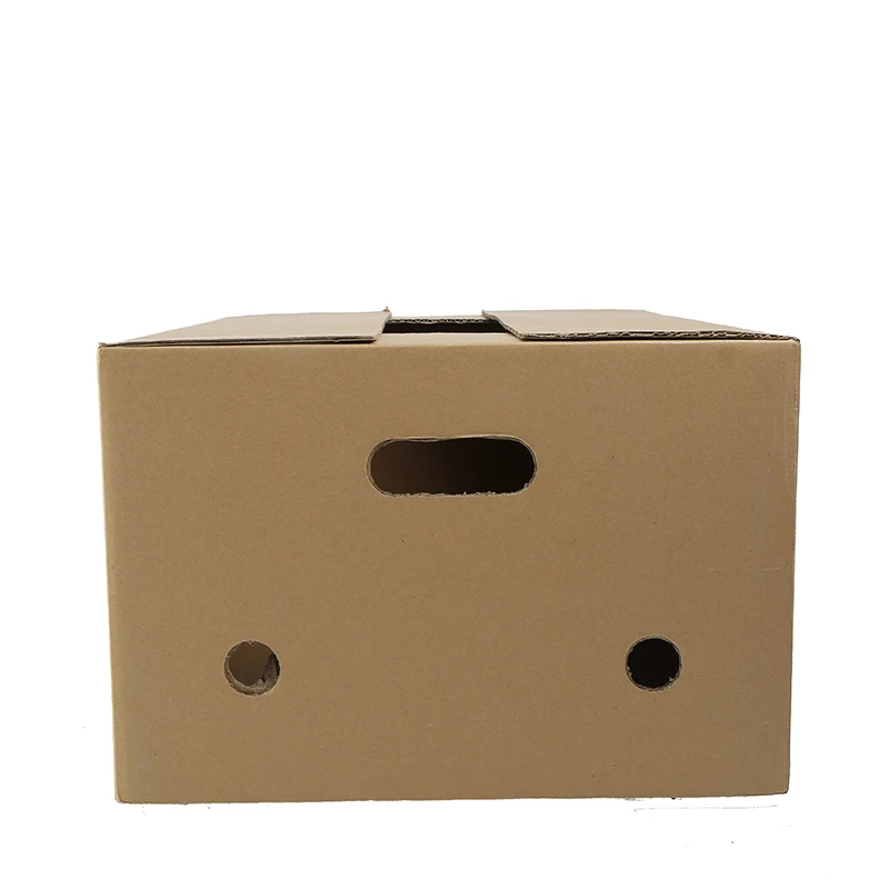 Customized delicate fruit box foldable corrugated packaging box cherry banana blueberry shipping box