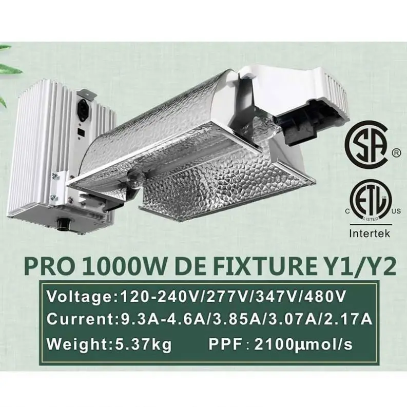 ETL Сертифицированный против патрона лампы 347V двойной конец 1000W HPS Grow Light для теплицы
