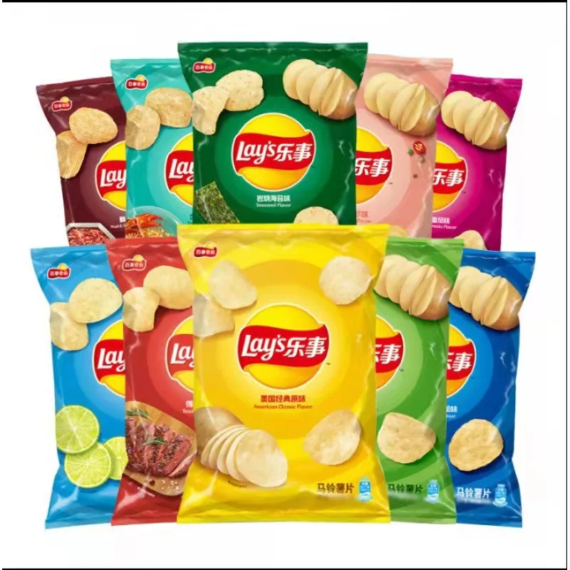 Wholesale Potato Chips Lays Potato Chips Bags Potato Chips Snack Packaging Bags All Flavor Complete 70g