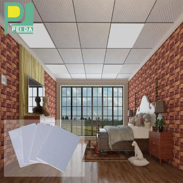 Decorative Ceiling Panel Aluminum Foil Pvc Gypsum Board For Office