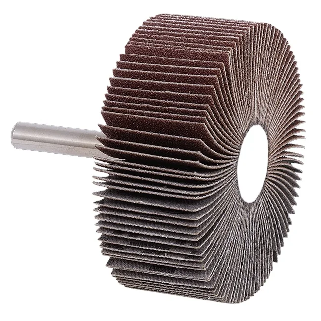 80*25*6mm abrasive tools aluminum Oxide for polishing stainless steel grinding sanding  flexible disc flap wheel with shaft