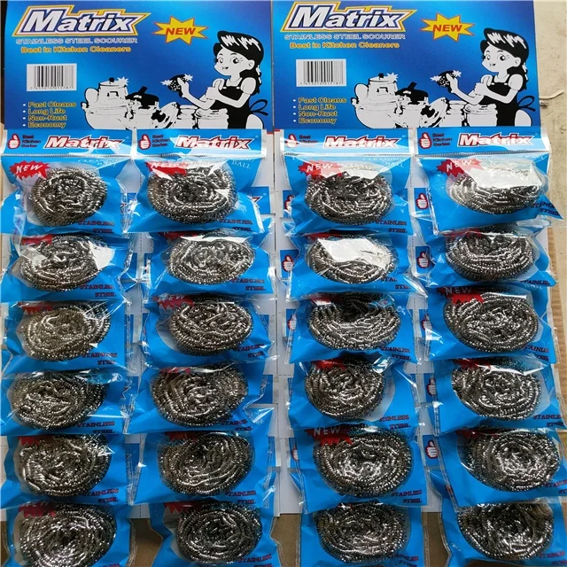 High quality AISI 430 cleaning Daily household items stainless steel pot scrubber stainless steel mesh scourer