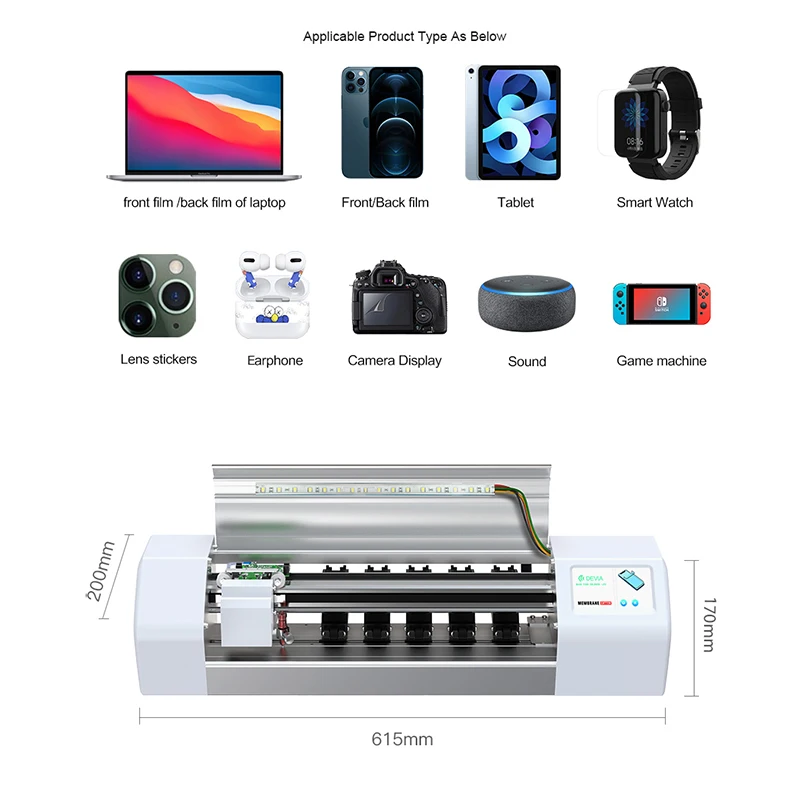 Devia Mobile Screen Protector Laser Cutting Screen Guard Hydrogels TPU Film Protective Cutting Machine