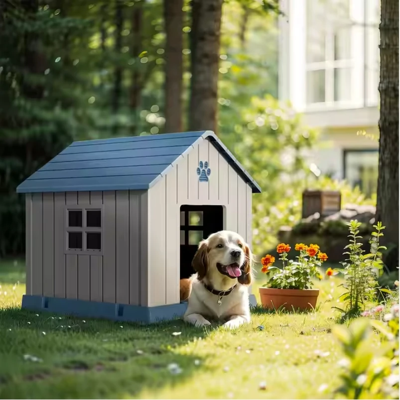 Large pet outdoor plastic house waterproof sturdy dog house