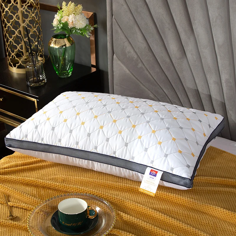 Hotel Feather velvet pillow core with three dimensional mesh edge full of stars and chamomile pillow