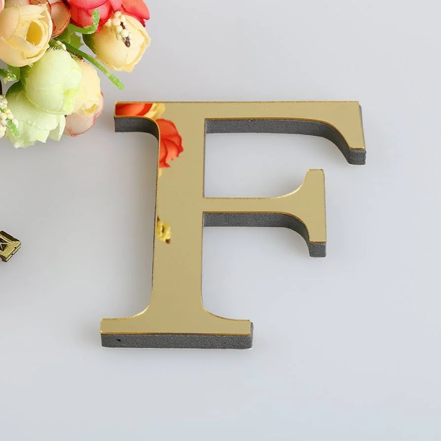 26 English Letters Mirror Wall Stickers 3d Effect Acrylic Alphabet Words Mirrors Wall Sticker Decals Diy Home Art Decorations