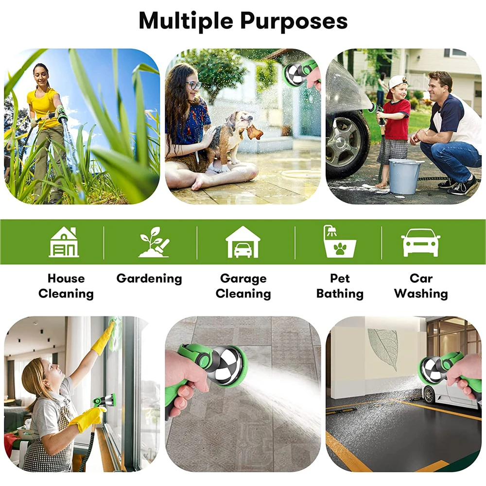 Good Price 50ft double color lightweight flexible expandable Garden water Hose with plastic spray gun