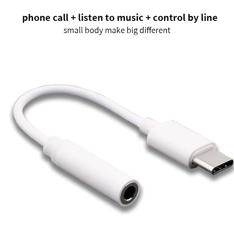 High Quality Type C to 3.5mm Headphone earphone Jack To Usb Audio Adapter Convertor Cables For Mobile Phone With Usb C Device
