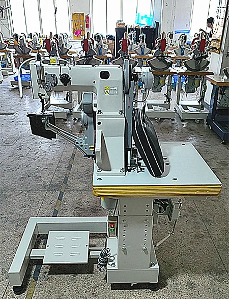 Factory direct sale industrial flexible heavy duty leather shoe side sewing machine for shoe soles walking foot lock stitching