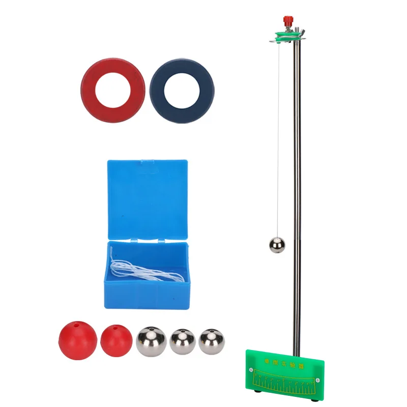 Single pendulum experimental apparatus instrument set plastic beads steel ball measurement gravity acceleration