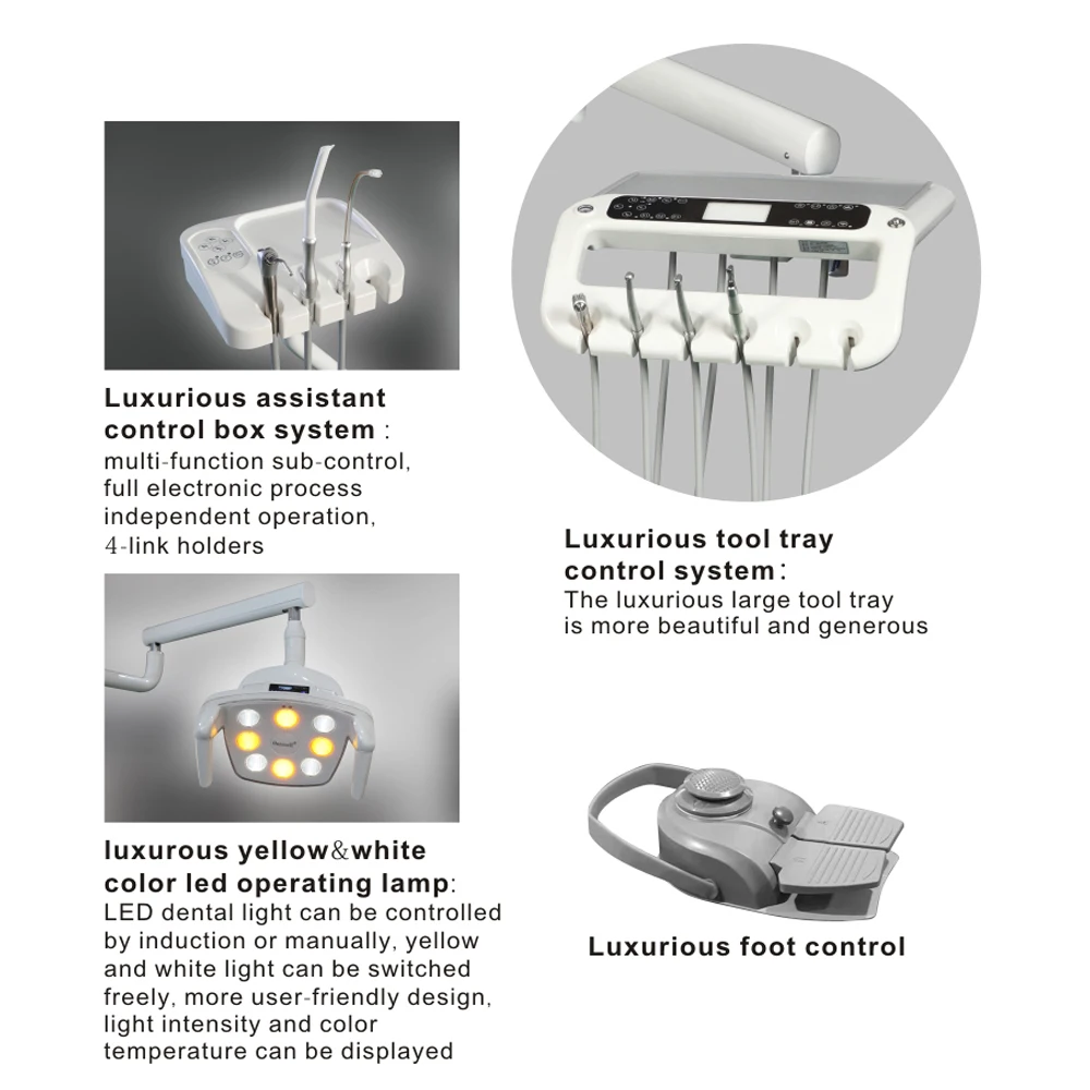 Low Price Computer Control Noiseless Low Voltage Dc Motor Ce Approved Integral Dental Unit Chair Dental Chair Unit Full Set