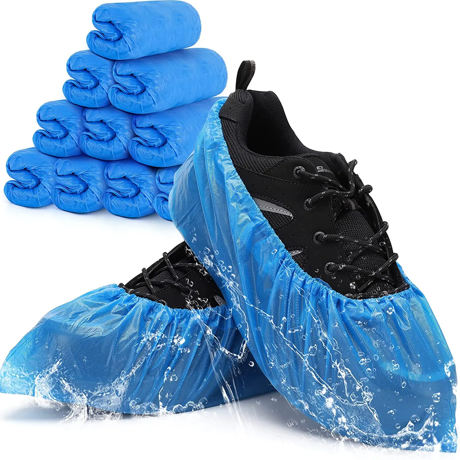 Custom Disposable Cpe WaterProof Non Slip Plastic Shoe Covers suitable for dust-free room electronic manufacturing industry