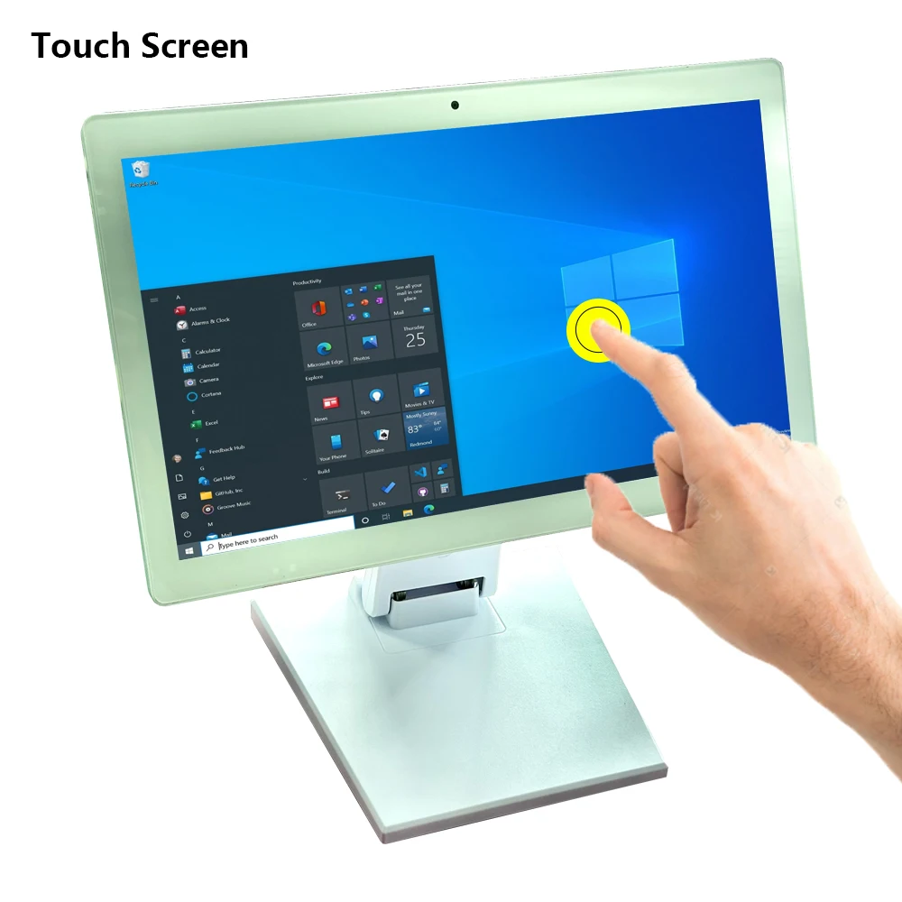 15.6 inch stand display android windows computer touch screen cash register all in one pos system machine terminal restaurants
