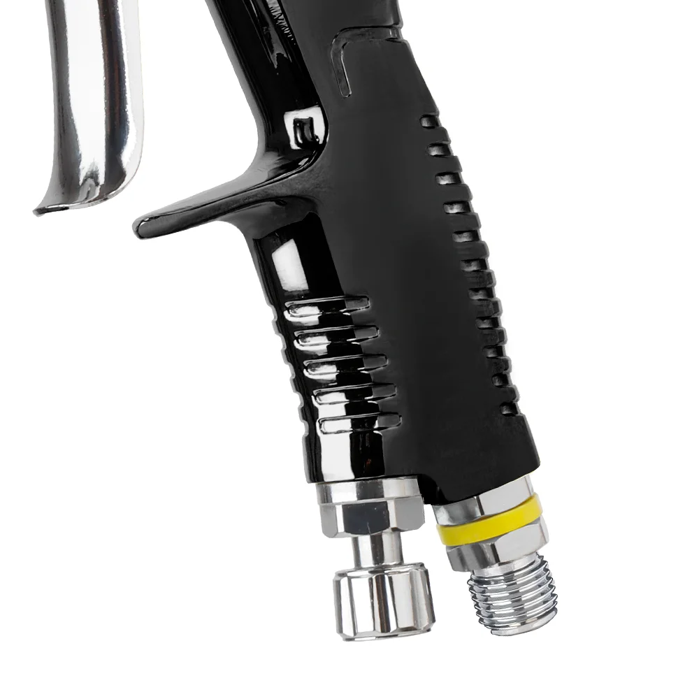 Black  Paint Spray Gun Professional T110 HVLP Pneumatic Airbrush Gravity Feed with 1.3mm/1.8mm nozzle, 600ml Cup for Car Repair.
