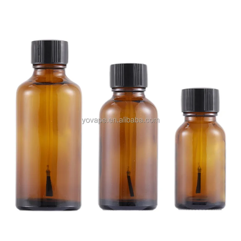 Cosmetic packaging Empty 5ml 10ml 15ml 20ml 25ml 30ml 40ml 50ml 1 Oz paint touch up Nail Polish Oil Glass Bottle With Soft Brush