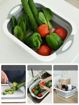 Многофункциональная Складная сливная корзина для раковины для кухни и дома