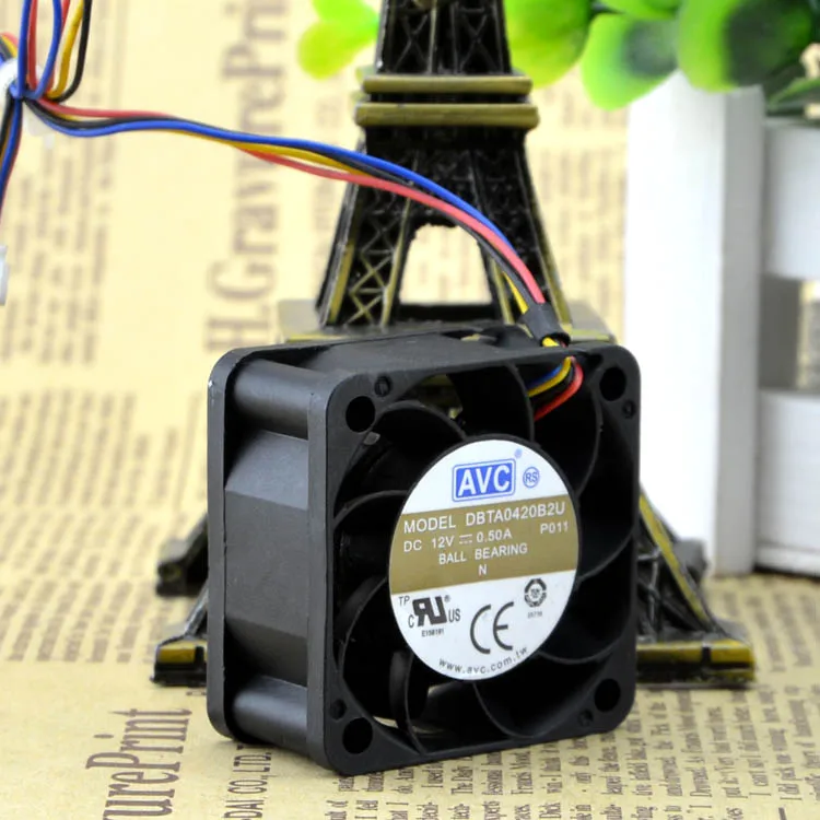 Avc 4020 Dbta0420b2u 12v 0.50a Dc 12volt Fan 4pin Pwm 40x40x20mm Axial Flow Cooling Fan Ball Bearing Brushless Fan