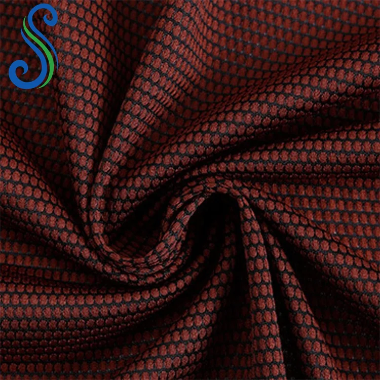 Factory Football Pattern Honeycomb Polyester Spandex Fabric for Shoes Bags