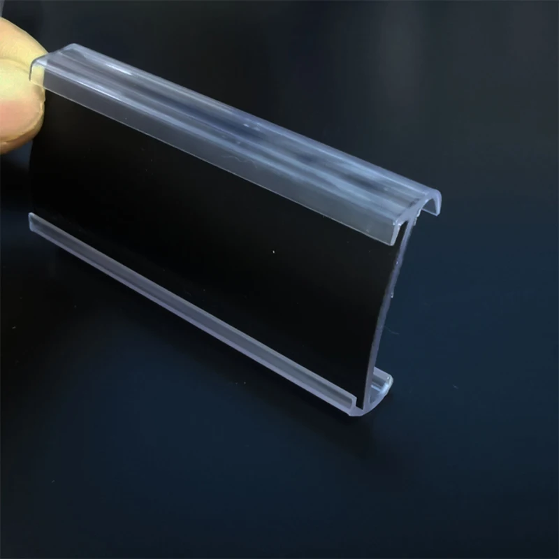 Clear Plastic Label Holders Sign Display Holder Price Tag Label Clip for Retail Price Ticket Tagging Merchandise Shopping Mall