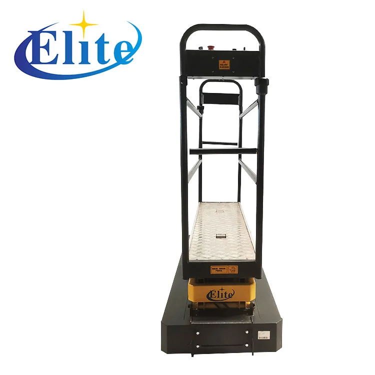 Agriculture Cultivation And Care Of High-Wire Crops 3.5 M Mobile Scissor  Rail Harvest Lift cart