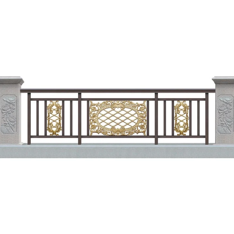 Foshan aluminum profile system curved straight metal panel aluminum balcony railing