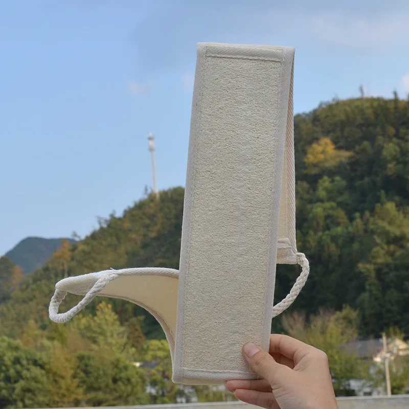 Bath Body Cleaning Scrubbing Strap Bath Belt Luffa Back Scrubber Double Side Exfoliating Loofah Scrub Strap With Handles