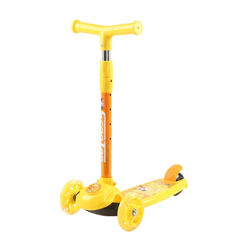 Shining Light Kids Kick Scooter Unisex 3-Wheel Plastic Ride-on Toy for Children Aged 2 to 4 Years Certified with EN71