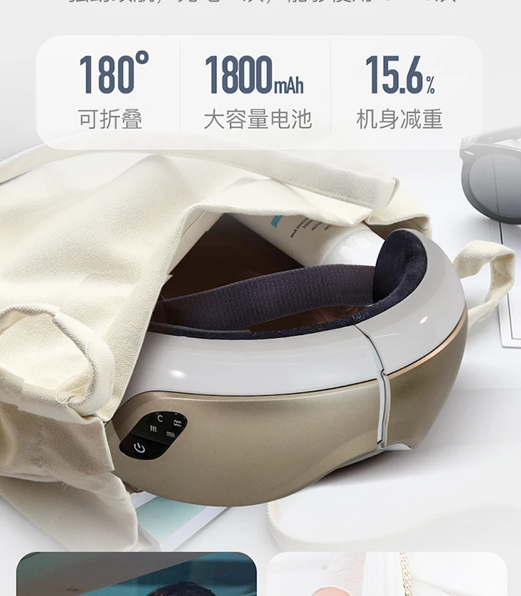 Electric Smart Eye Heating Care Home Office Eye Massager  Wholesale Improve Sleep With Music