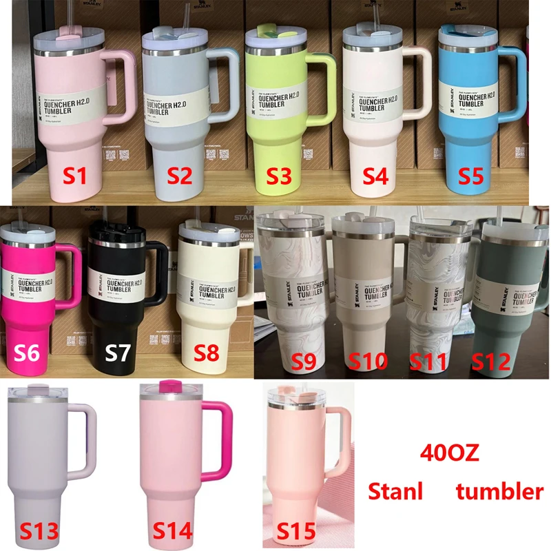 40oz H2.0 Stainless Steel Tumbler Cups 2nd Generation Car Mugs Vacuum Insulated Water Cup