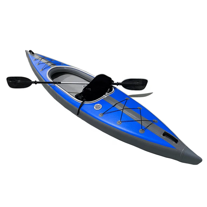 Weihai Manufacturers Custom Sit on top 1 Person 2 Person Dropstitch Inflatable Tandem Sea Kayak Canoe