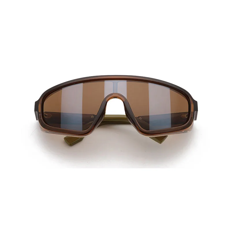 2021 Brand Designer New Fashion Rimless Bend Leg Trendy Colorful Lens Women Sun Glasses Oversize Shades Sunglasses 2022