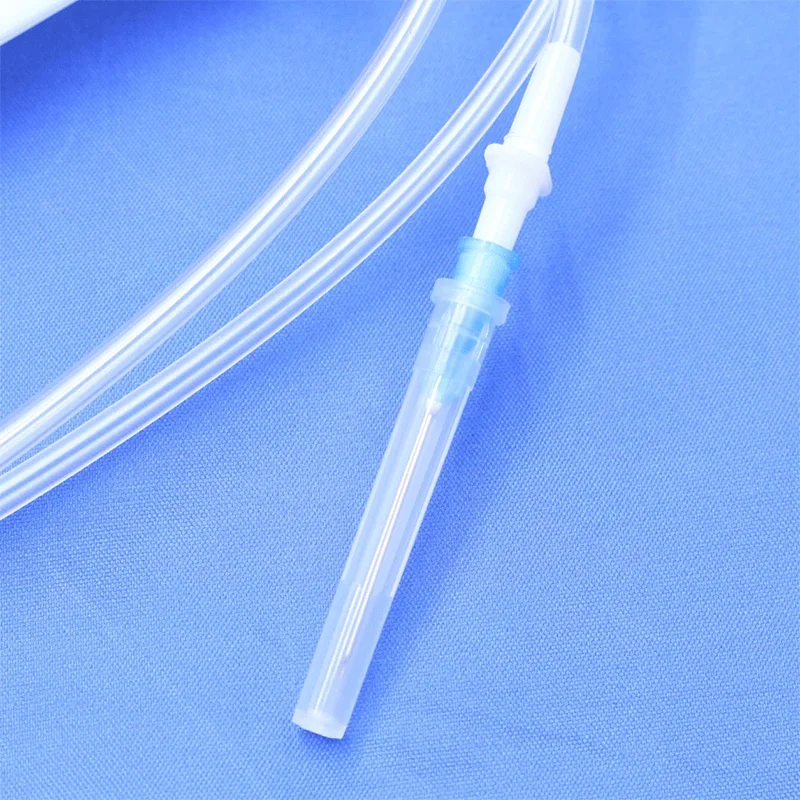 Zhejiang 27g Scalp Vein Microdrip Automatic Safety Huber Veterinary Cheaper Saline Infusion Set Hd With Needle Free Y Site