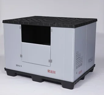 High Quality Stackable Turnover Box With Lid Transport Plastic Foldable Crate Storage Moving Collapsible Box
