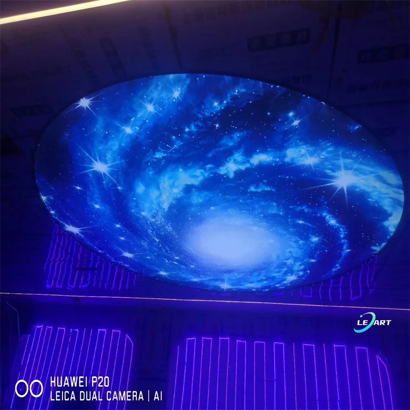 fireproof decorative Fiber Optic pvc Stretch Ceiling film for 3d mobile home Theater Ceiling wall Panels