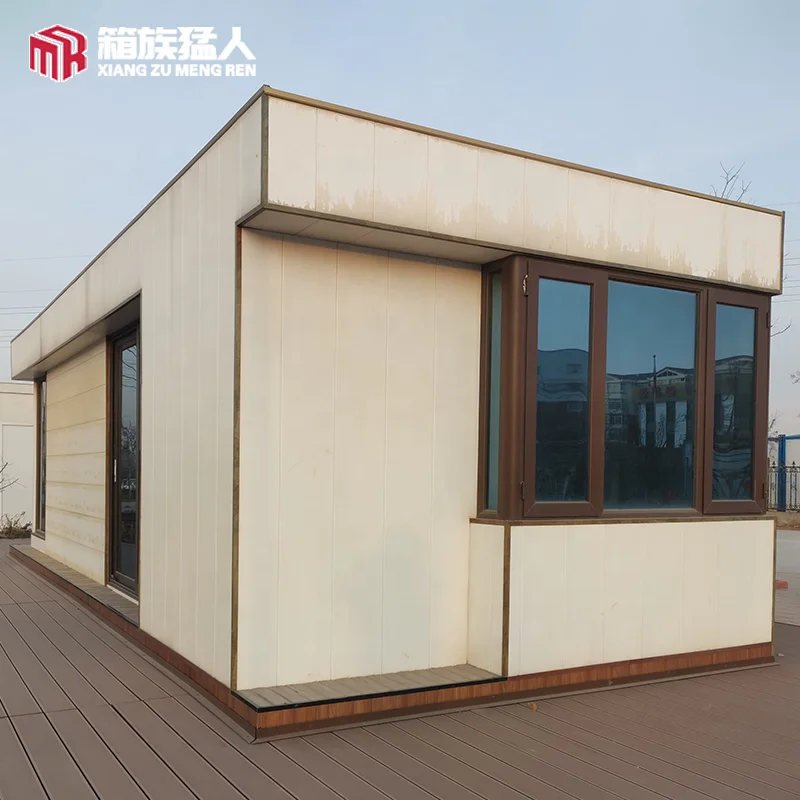 Modern 20ft Container Home Factory Price Hotel Pod Chassis Camping Mobile Tiny Home on Wheels Trailer Bathroom Apartment Use