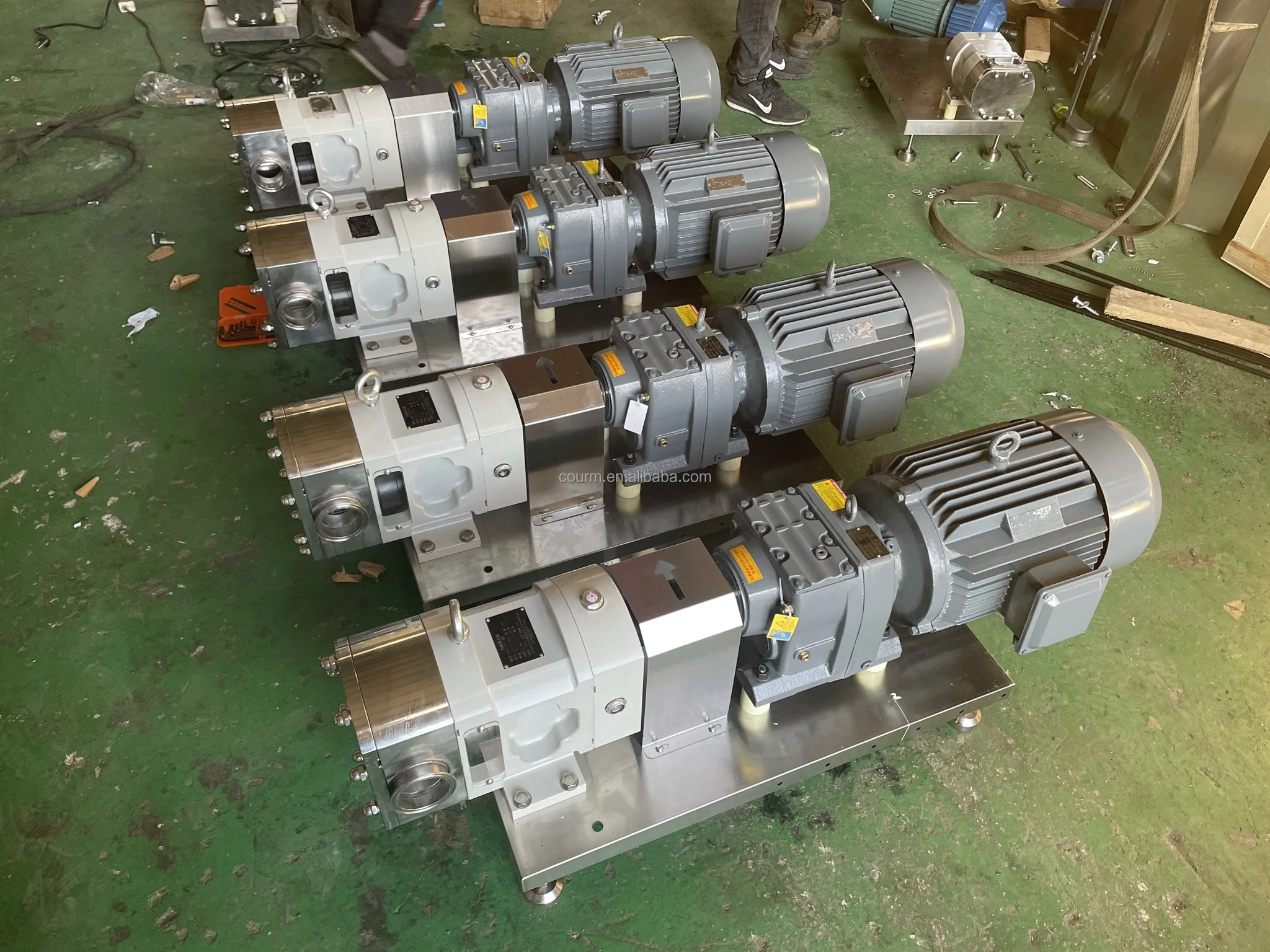 Sanitary 316L food transfer pump  Lobe Rotor Pump Electric Honey Rotary Pump High Viscosity Medium High pressure without motor