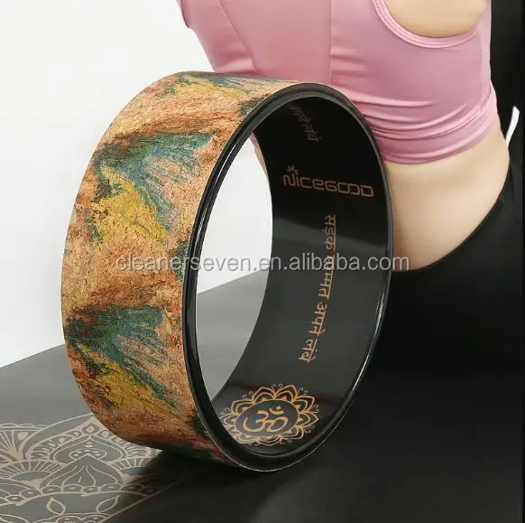 High Premium TPE Professional Waist Shape Circles Pilates Ring Gym Cork Yoga Wheel
