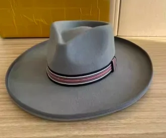 A112204     Hotsale Wide Brim Fedora Felt Hat  100% Australia Wool Big Hats Handmade Customized Wool Felt Hat Unisex Wholesale