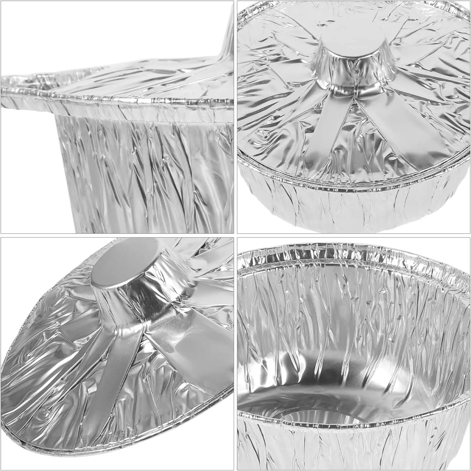 Disposable Takeaway High Quality Aluminum Foil Container Round Aluminum Foil Pot with Foil Lid