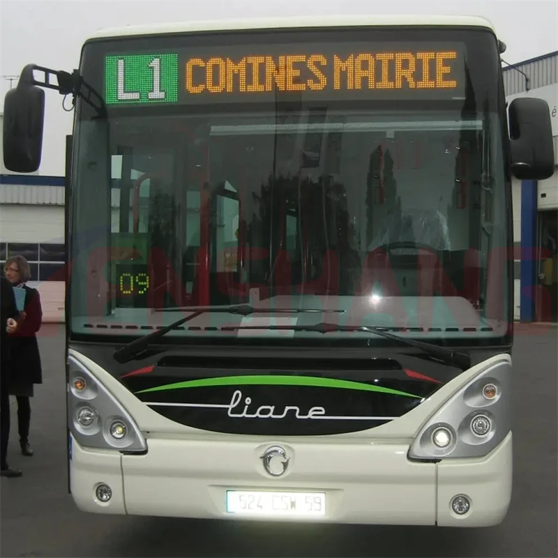 Programmable Bus Station Broadcaster Destination Led Sign Moving Message Advertising Screen Full Color Desktop Led Display Board