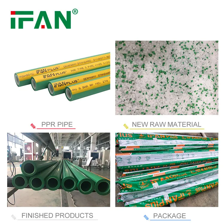IFANPlus PPR Pipes Tubes 20x3.5-125x20.8 Germany Standard Cold And Hot Water Plastic PPR Pipe