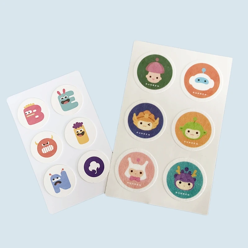  Custom Printing Fragrance Fabric stickers Essential Aroma Oil Scented Stickers for