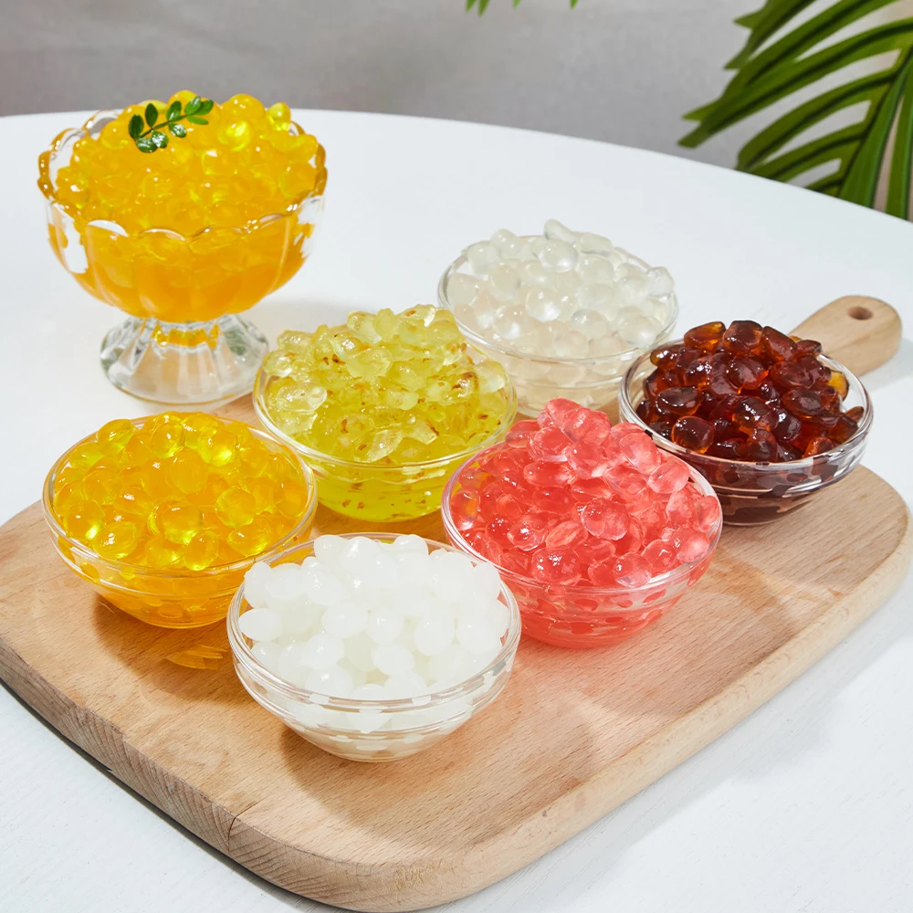 Мини Хрустальный жемчуг Boba 1 кг готовый к употреблению Kanten агаровое желе для Пузырькового чая