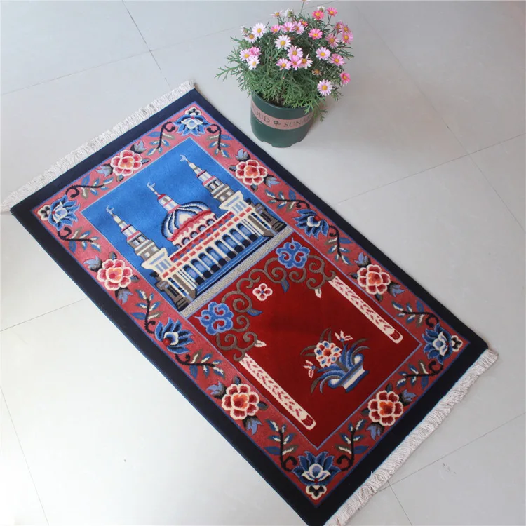 MU Supplier wool thickened sajadah muslim prayer mat janamaz islamic prayer mat customized muslim worship travel prayer mat