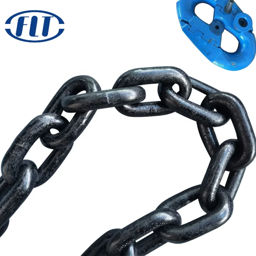 14*50mm 20*80mm 22*86mm  26*92mm Black Heavy Duty Alloy Steel Welded Mining Round Link G80 Link Chain